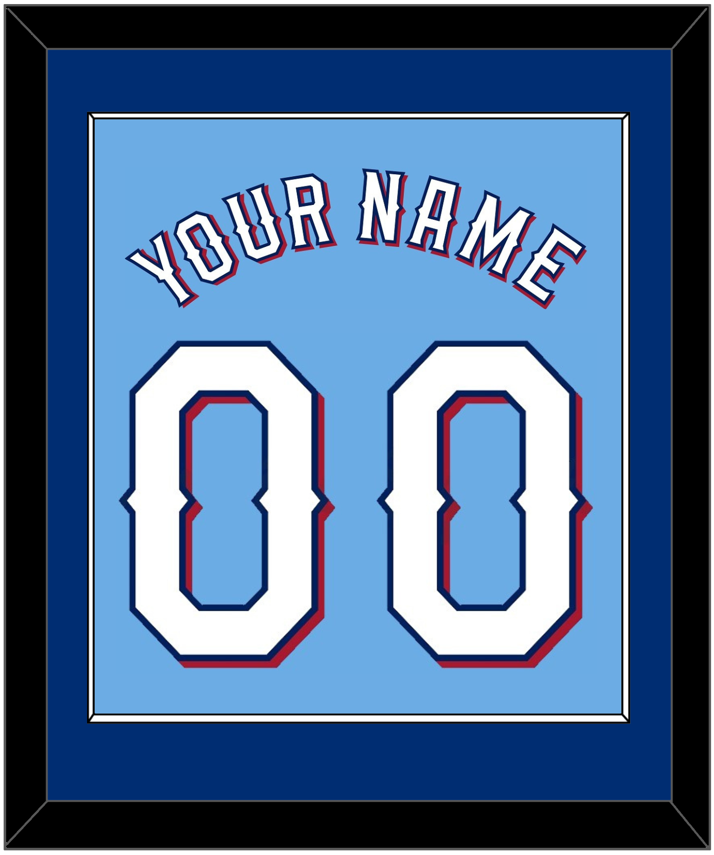 Texas Name & Number - Alternate Powder Blue (2020-2023) - Essential Tier 2