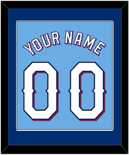 Texas Name & Number - Alternate Powder Blue (2020-2023) - Essential Tier 2
