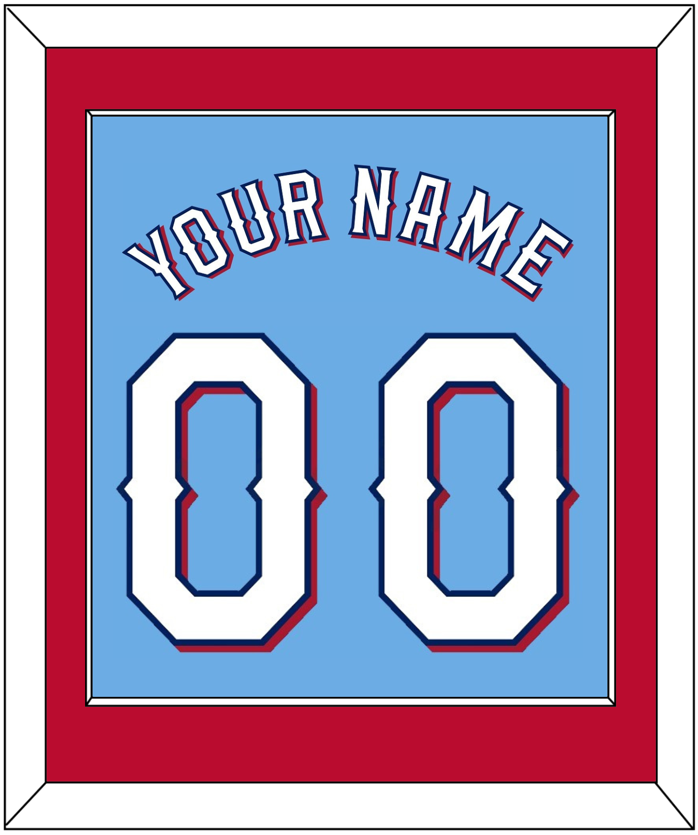 Texas Name & Number - Alternate Powder Blue (2020-2023) - Essential Tier 3
