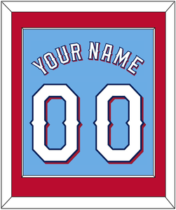 Texas Name & Number - Alternate Powder Blue (2020-2023) - Single Mat 3