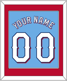 Texas Name & Number - Alternate Powder Blue (2020-2023) - Single Mat 3