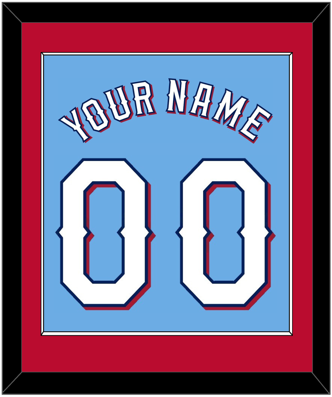 Texas Name & Number - Alternate Powder Blue (2020-2023) - Essential Tier 3