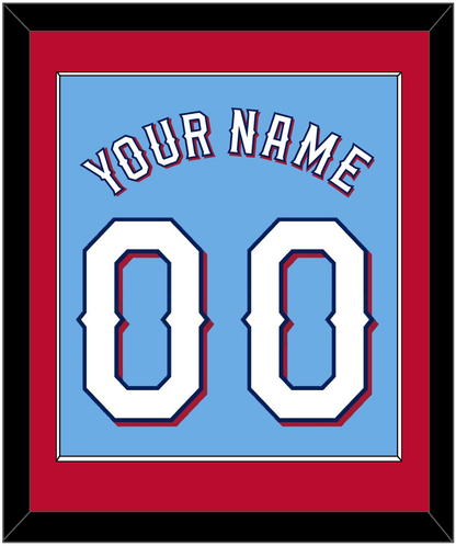 Texas Name & Number - Alternate Powder Blue (2020-2023) - Essential Tier 3