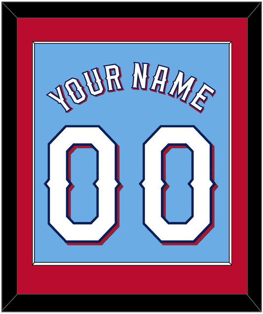 Texas Name & Number - Alternate Powder Blue (2020-2023) - Essential Tier 3