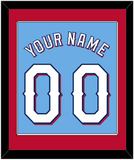 Texas Name & Number - Alternate Powder Blue (2020-2023) - Single Mat 3