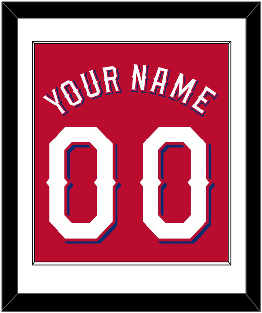 Texas Name & Number - Alternate Red (2020-2022) - Essential Tier 1
