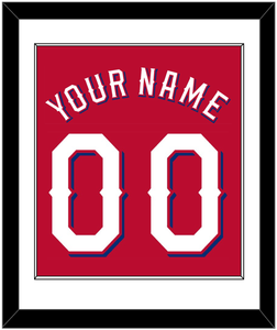 Texas Name & Number - Alternate Red (2020-2022) - Single Mat 1