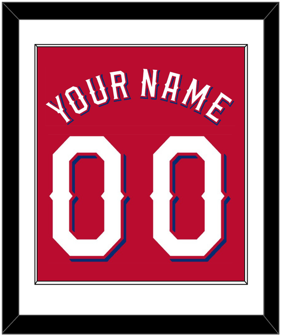 Texas Name & Number - Alternate Red (2020-2022) - Single Mat 1