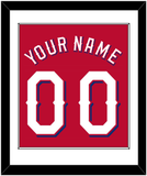 Texas Name & Number - Alternate Red (2020-2022) - Single Mat 1