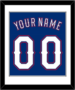 Texas Name & Number - Alternate Blue (2016-2019) - Single Mat 1