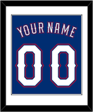 Texas Name & Number - Alternate Blue (2016-2019) - Single Mat 1