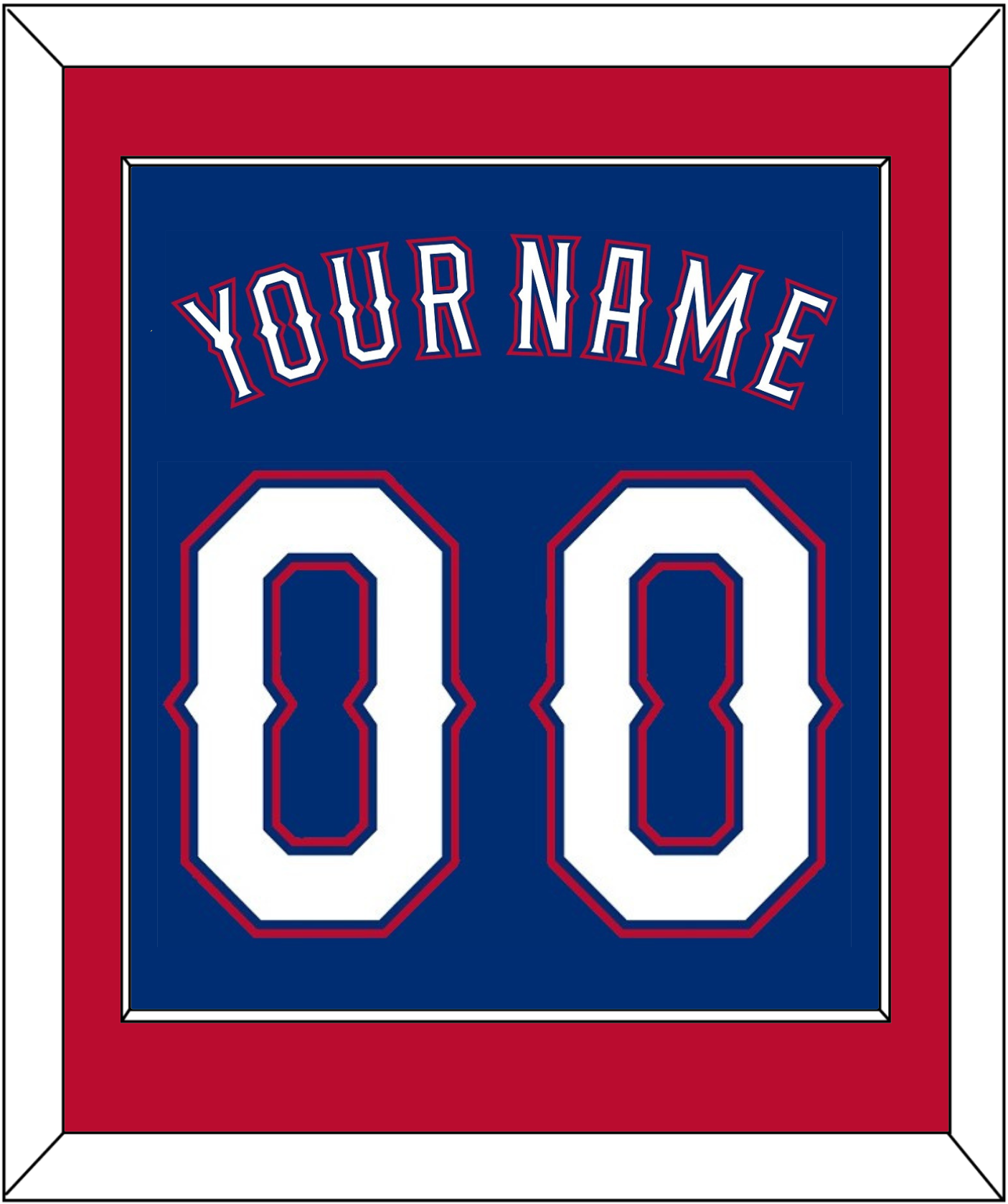 Texas Name & Number - Alternate Blue (2016-2019) - Essential Tier 2