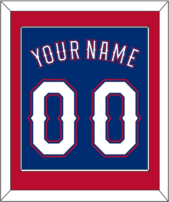 Texas Name & Number - Alternate Blue (2016-2019) - Single Mat 2