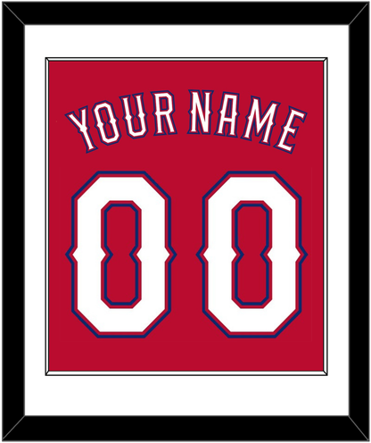 Texas Name & Number - Alternate Red (2016-2019) - Essential Tier 1