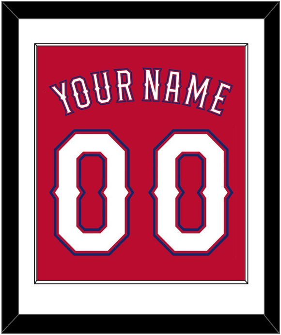 Texas Name & Number - Alternate Red (2016-2019) - Single Mat 1