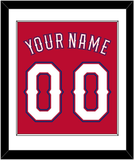 Texas Name & Number - Alternate Red (2016-2019) - Single Mat 1