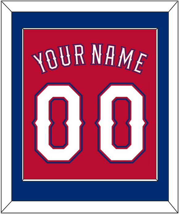 Texas Name & Number - Alternate Red (2016-2019) - Single Mat 2