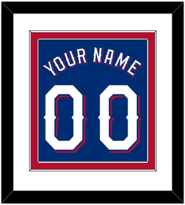 Texas Name & Number - Alternate Blue (2020-2023) - Double Mat 1