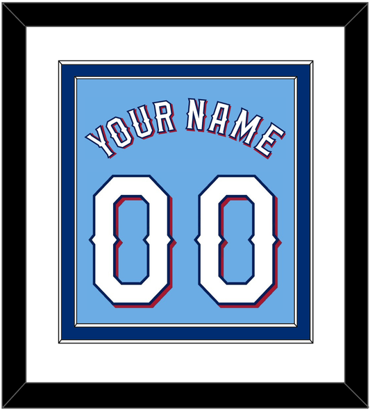 Texas Name & Number - Alternate Powder Blue (2020-2023) - Signature Tier 1