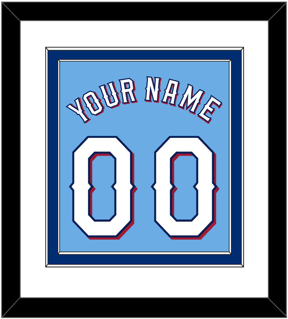 Texas Name & Number - Alternate Powder Blue (2020-2023) - Double Mat 1