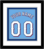 Texas Name & Number - Alternate Powder Blue (2020-2023) - Double Mat 1