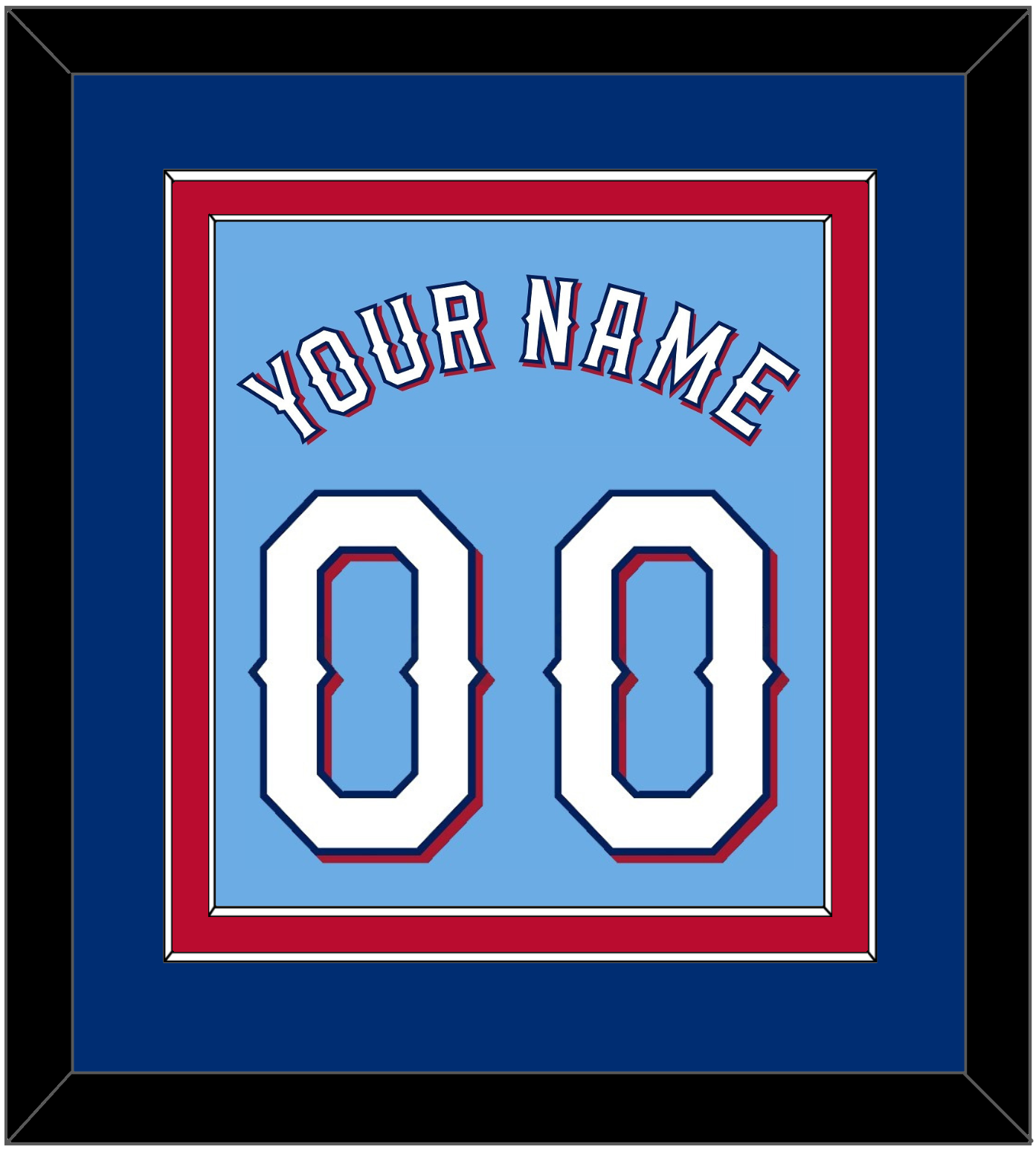 Texas Name & Number - Alternate Powder Blue (2020-2023) - Signature Tier 3