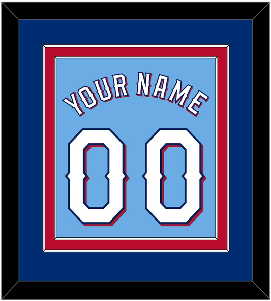 Texas Name & Number - Alternate Powder Blue (2020-2023) - Signature Tier 3