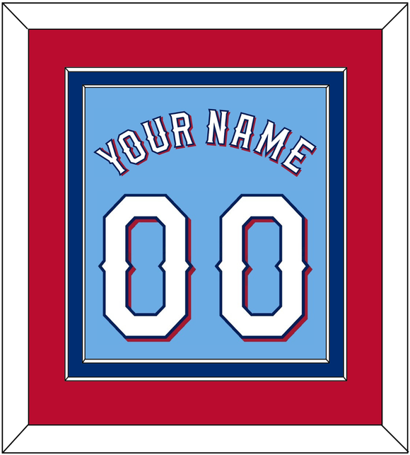 Texas Name & Number - Alternate Powder Blue (2020-2023) - Double Mat 4