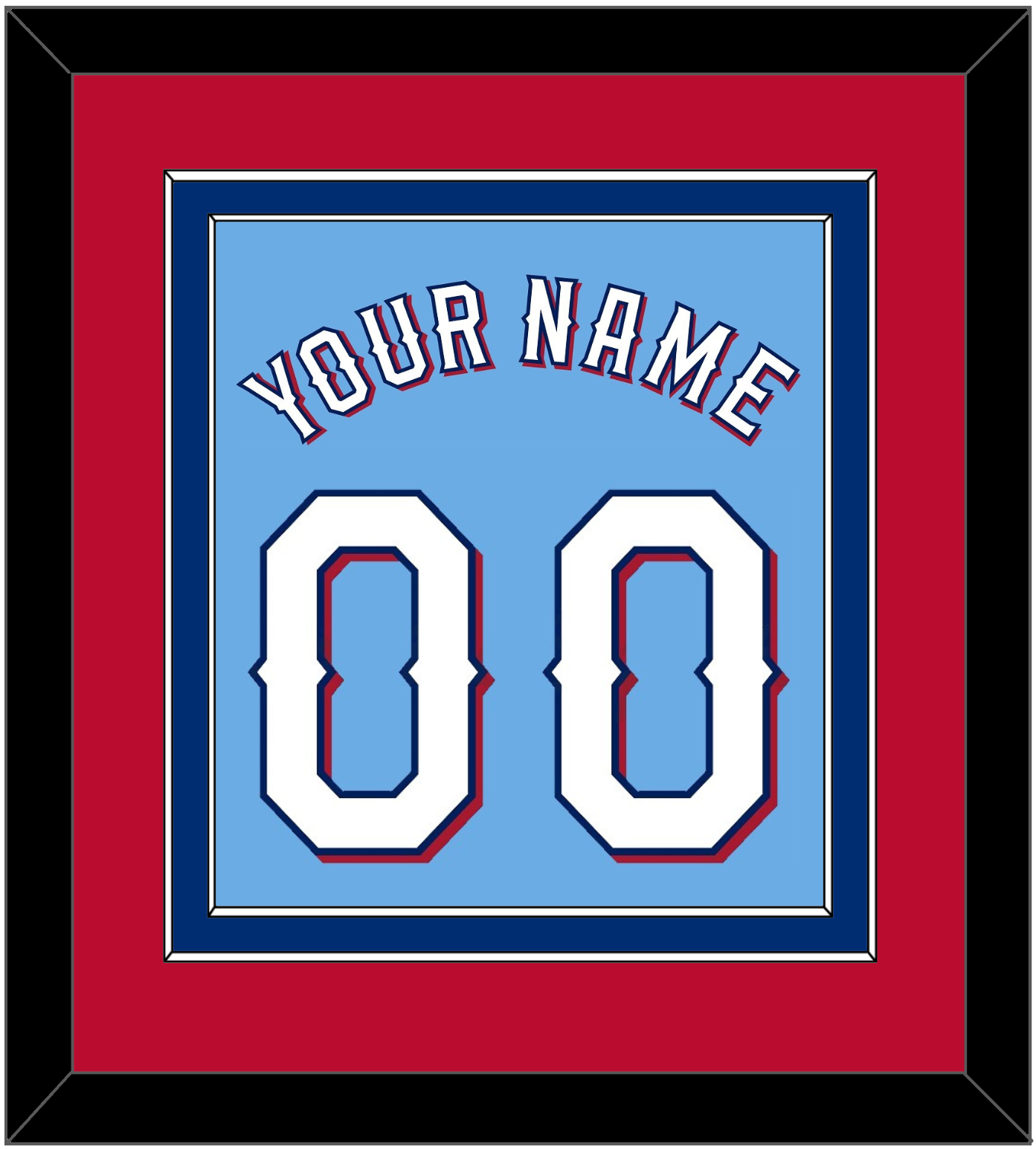 Texas Name & Number - Alternate Powder Blue (2020-2023) - Signature Tier 4