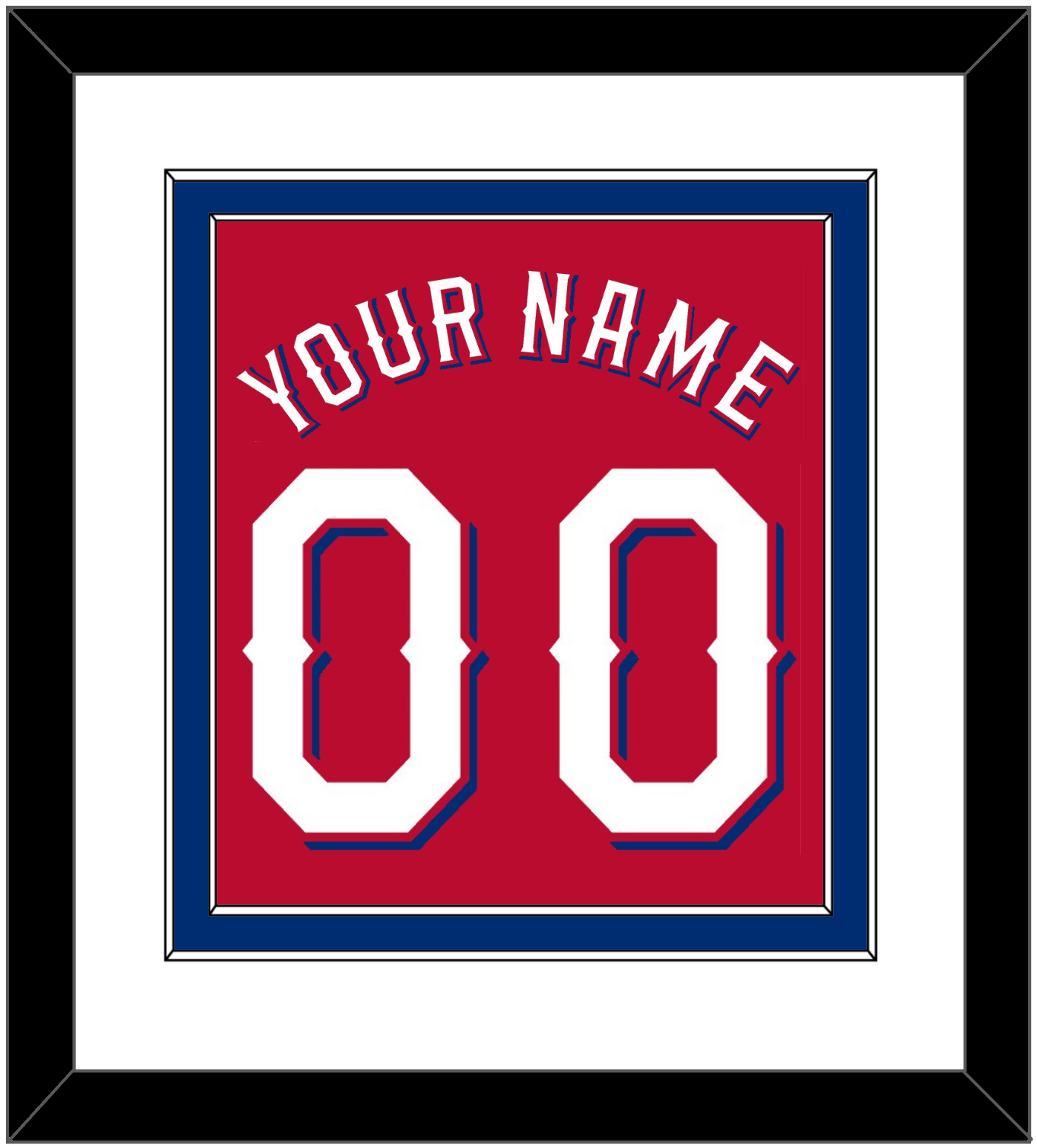 Texas Name & Number - Alternate Red (2020-2022) - Signature Tier 1