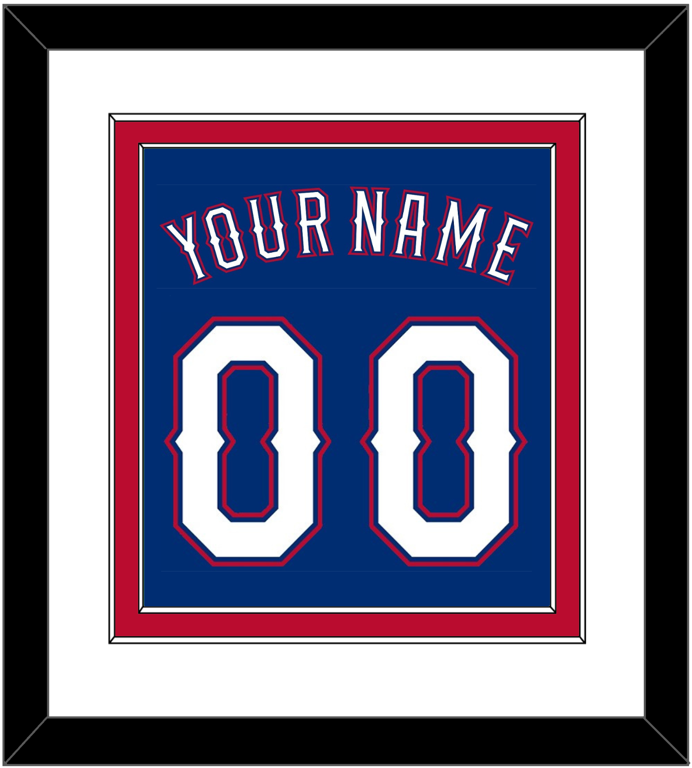 Texas Name & Number - Alternate Blue (2016-2019) - Signature Tier 1