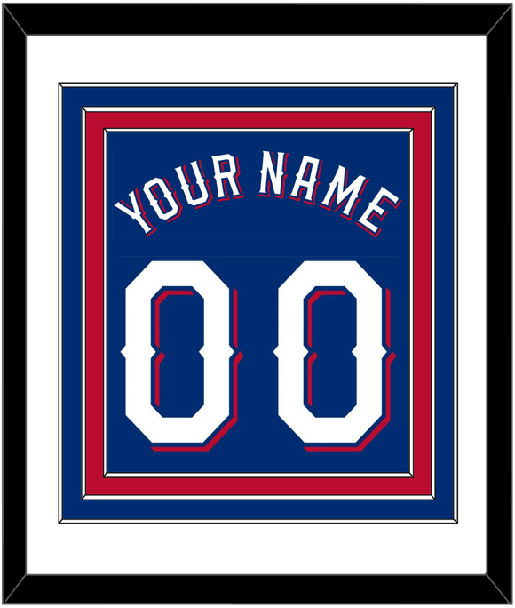 Texas Name & Number - Alternate Blue (2020-2023) - Triple Mat 1