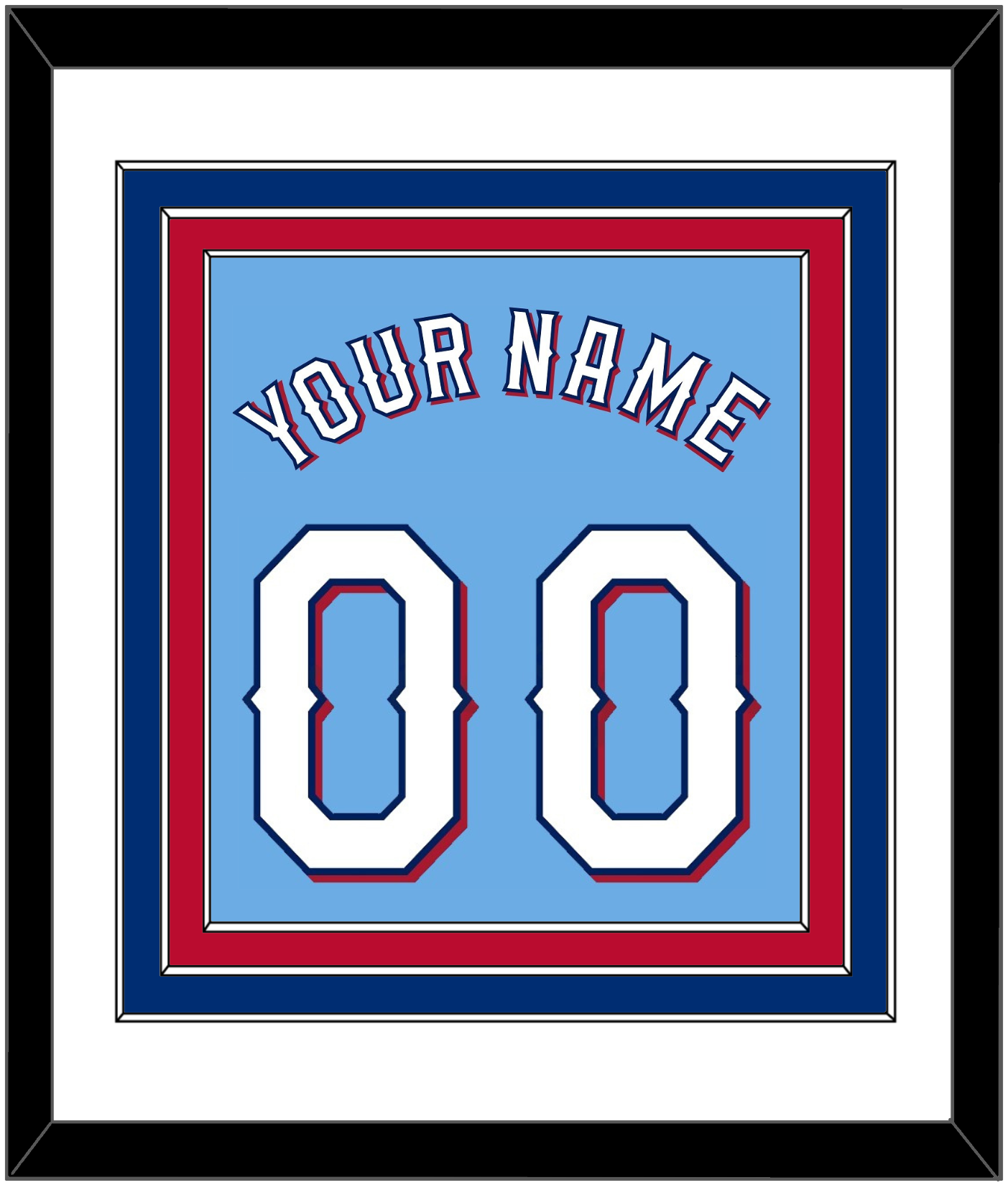 Texas Name & Number - Alternate Powder Blue (2020-2023) - Premier Tier 1
