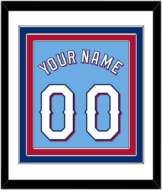 Texas Name & Number - Alternate Powder Blue (2020-2023) - Premier Tier 1