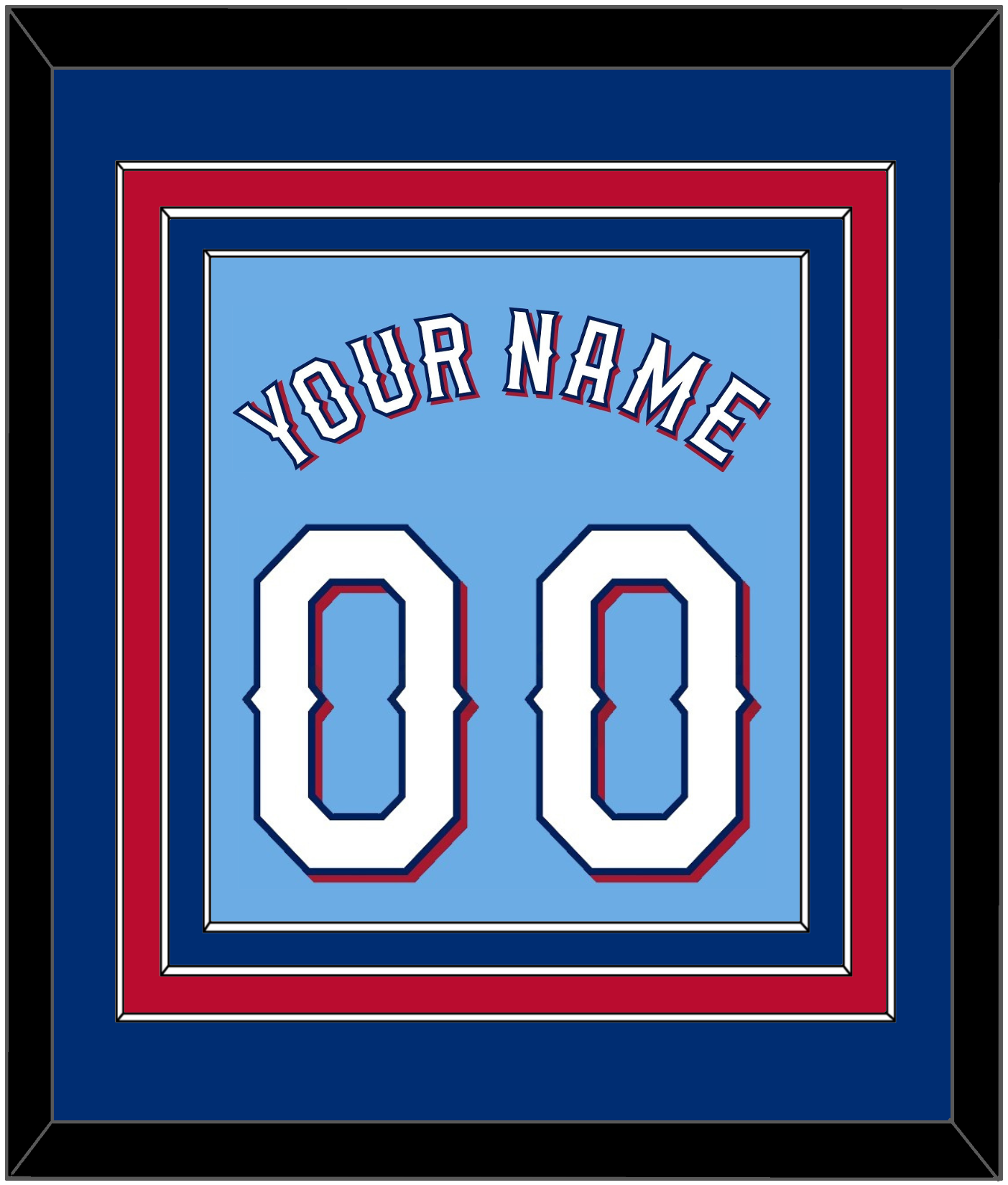Texas Name & Number - Alternate Powder Blue (2020-2023) - Premier Tier 2
