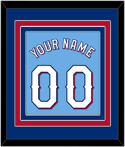 Texas Name & Number - Alternate Powder Blue (2020-2023) - Premier Tier 2