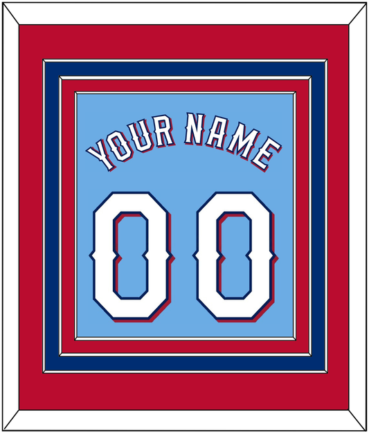 Texas Name & Number - Alternate Powder Blue (2020-2023) - Premier Tier 3