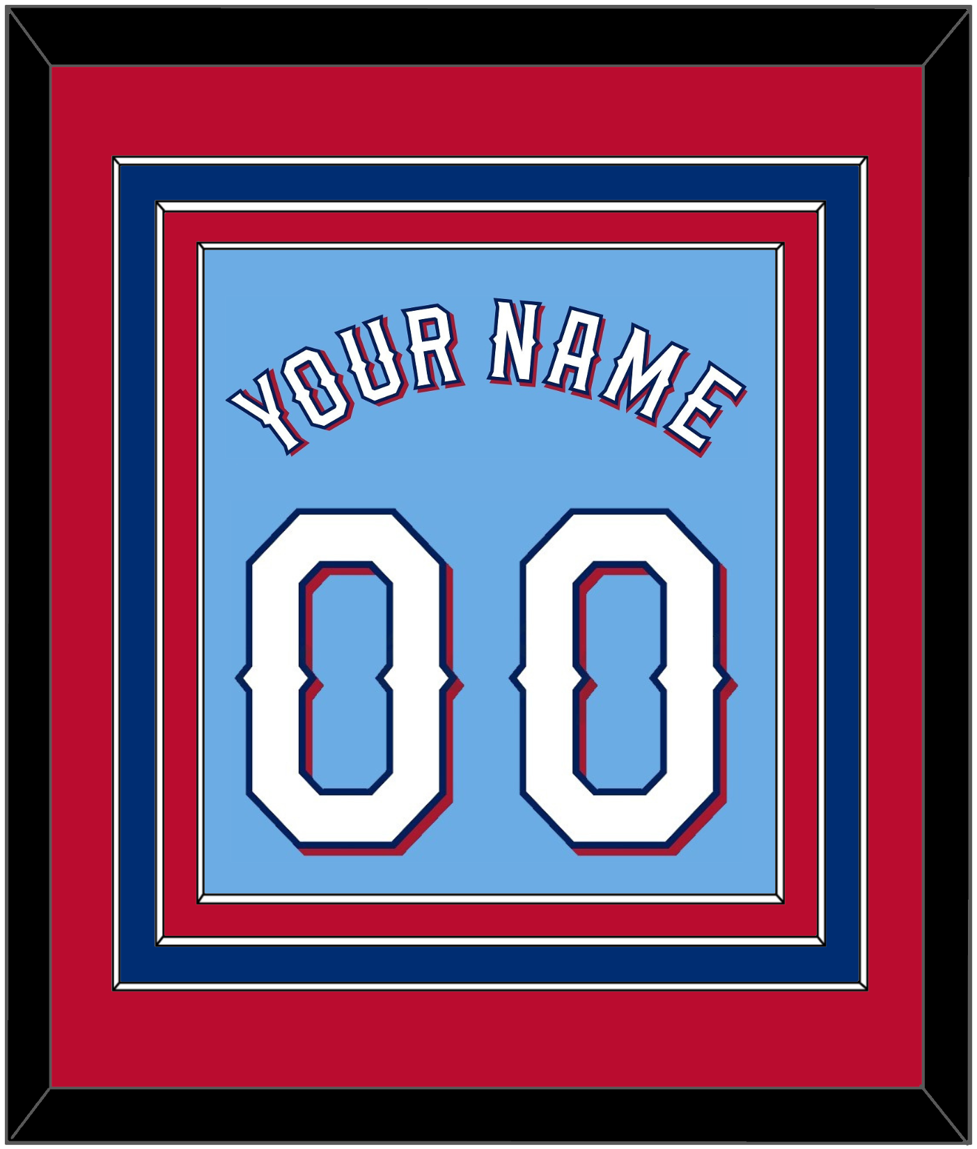 Texas Name & Number - Alternate Powder Blue (2020-2023) - Premier Tier 3