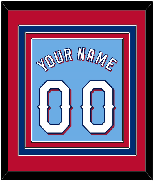 Texas Name & Number - Alternate Powder Blue (2020-2023) - Premier Tier 3