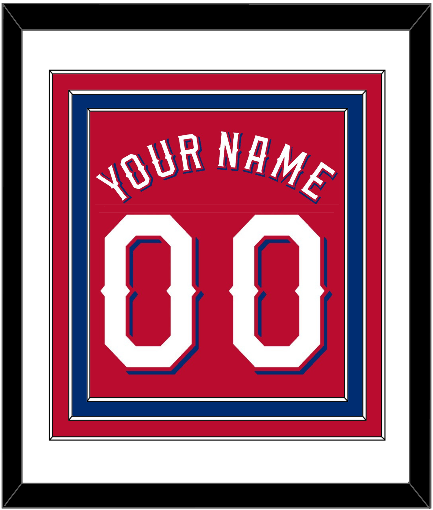 Texas Name & Number - Alternate Red (2020-2022) - Premier Tier 1