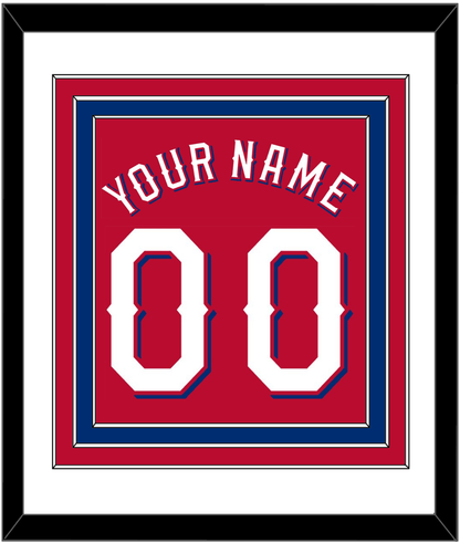 Texas Name & Number - Alternate Red (2020-2022) - Premier Tier 1