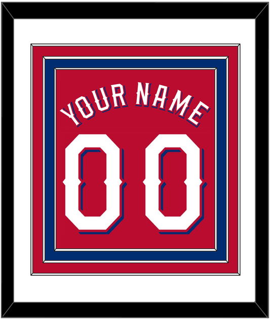 Texas Name & Number - Alternate Red (2020-2022) - Premier Tier 1