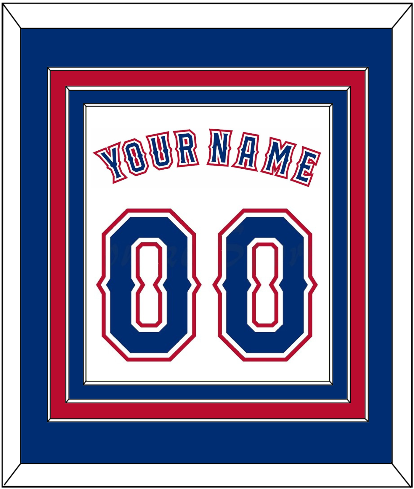 Texas Name & Number - Home White (2016-2019) - Premier Tier 2