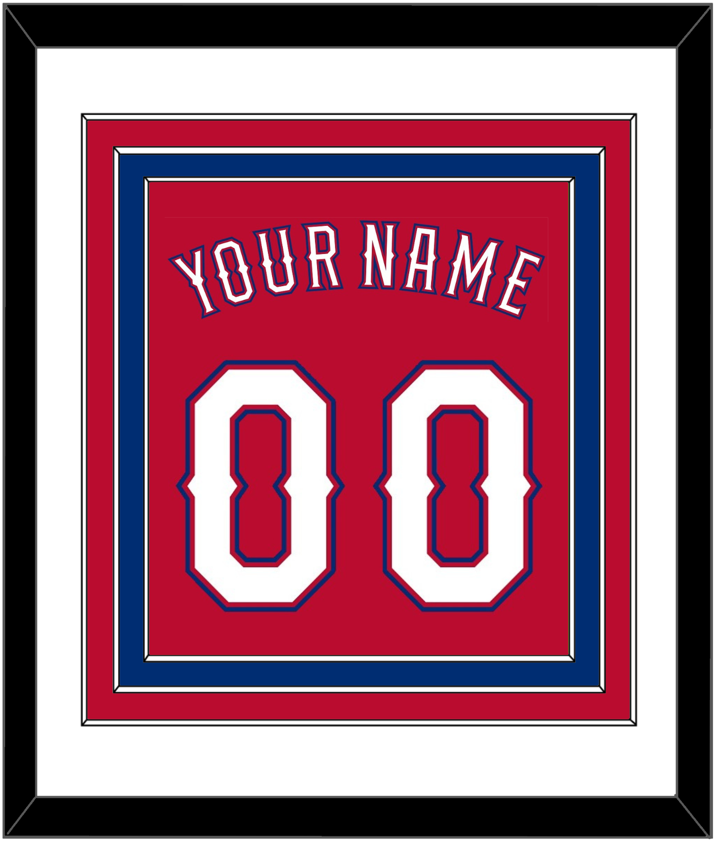 Texas Name & Number - Alternate Red (2016-2019) - Premier Tier 1