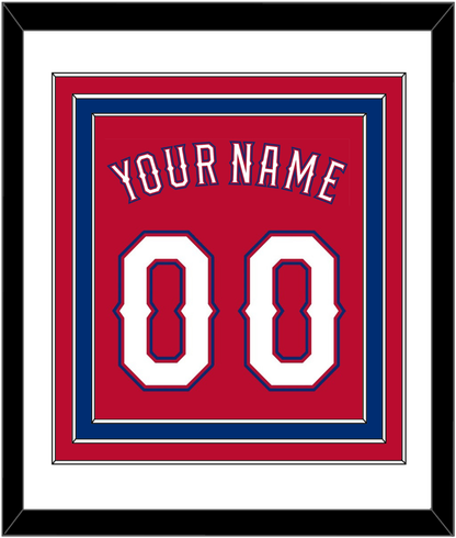 Texas Name & Number - Alternate Red (2016-2019) - Premier Tier 1