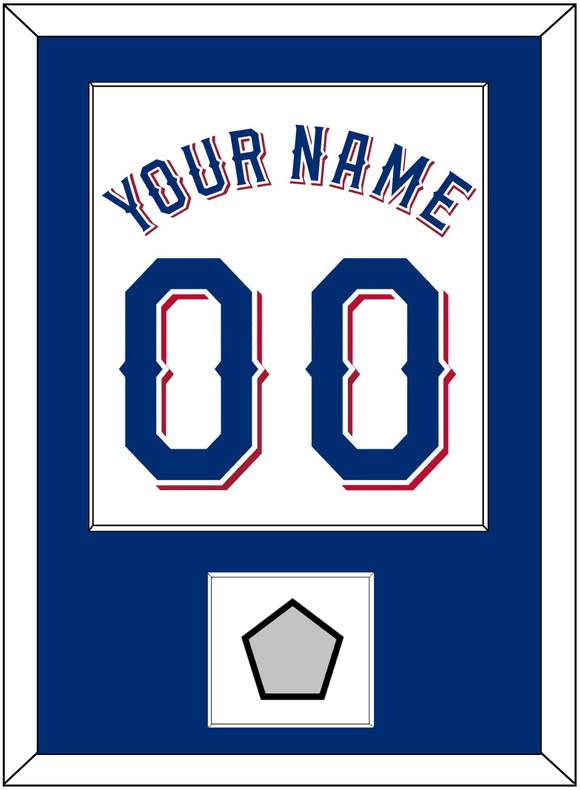 Texas Name & Number With World Series Jersey Patch - Home White (2020-2023) - Single Mat 1