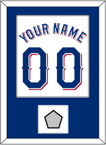 Texas Name & Number With World Series Champions Patch - Home White (2020-2023) - Single Mat 1