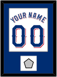 Texas Name & Number With World Series Champions Patch - Home White (2020-2023) - Single Mat 1