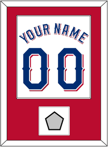 Texas Name & Number With World Series Champions Patch - Home White (2020-2023) - Single Mat 2