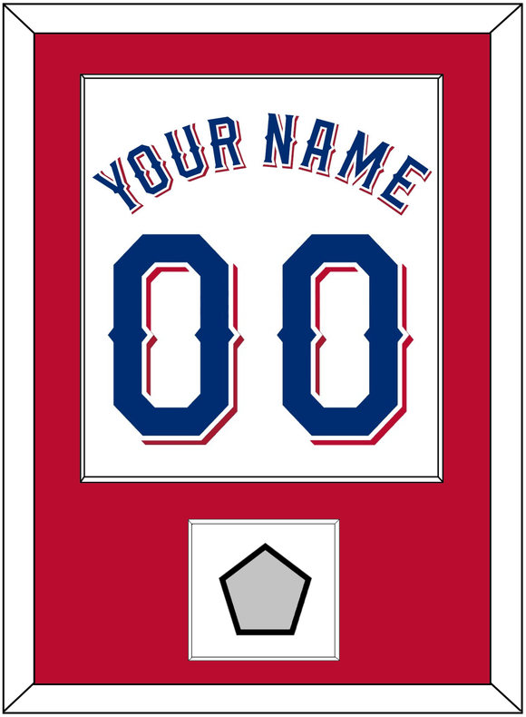 Texas Name & Number With World Series Champions Patch - Home White (2020-2023) - Single Mat 2